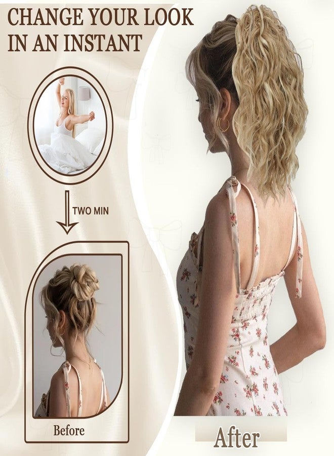 gulagula Ponytail Extension 12 Inch Curly Ponytail Claw Clip on Ponytails for Women Black Ponytail Extension Hair Piece - Image 5